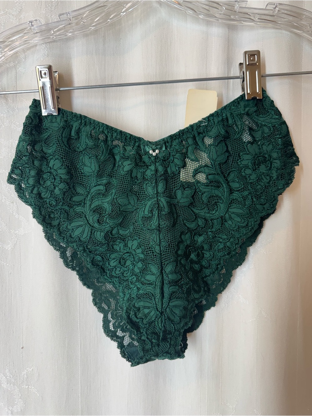 Vintage Felina Emerald Green Lace Briefs